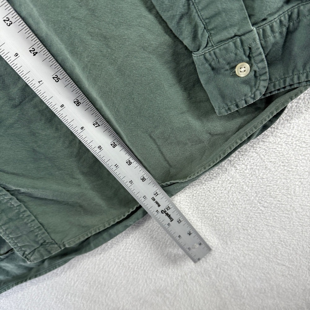 Ralph Lauren Button Down Shirt Mens 2XB 2XL Big Tall Green Oxford OCBD Thick - Picture 4 of 10